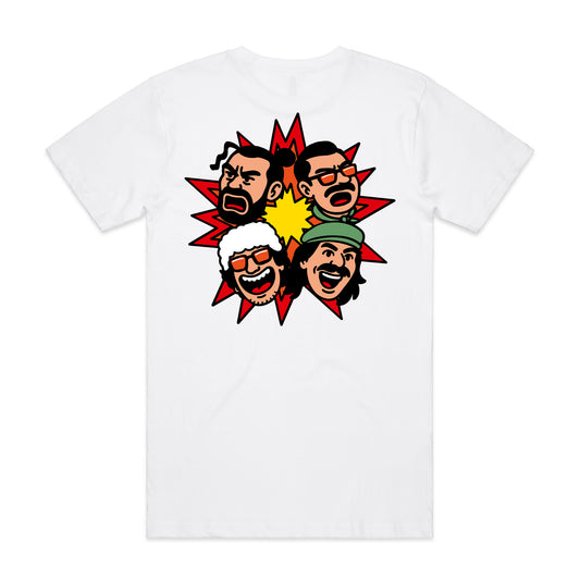 Cartoon Face T-Shirt - White